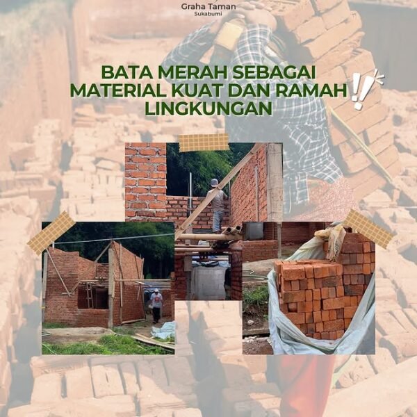 Material bata merah pembangunan rumah