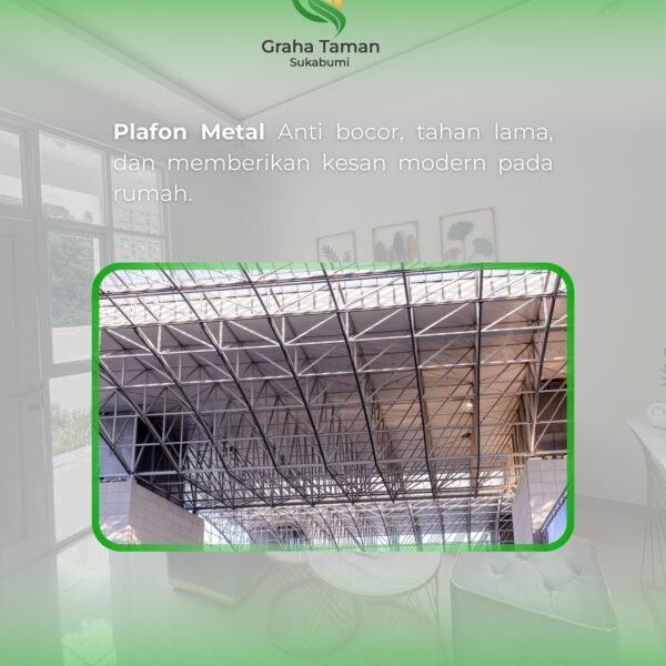 Plafon metal atap rumah di graha taman sukabumi