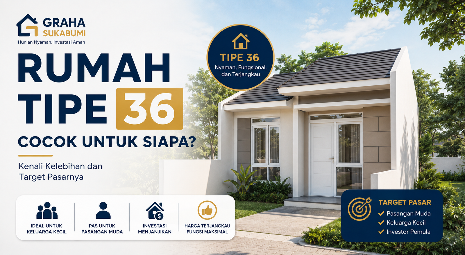 Read more about the article Rumah Tipe 36: Cocok Untuk Siapa? Kenali Kelebihan dan Target Pasarnya