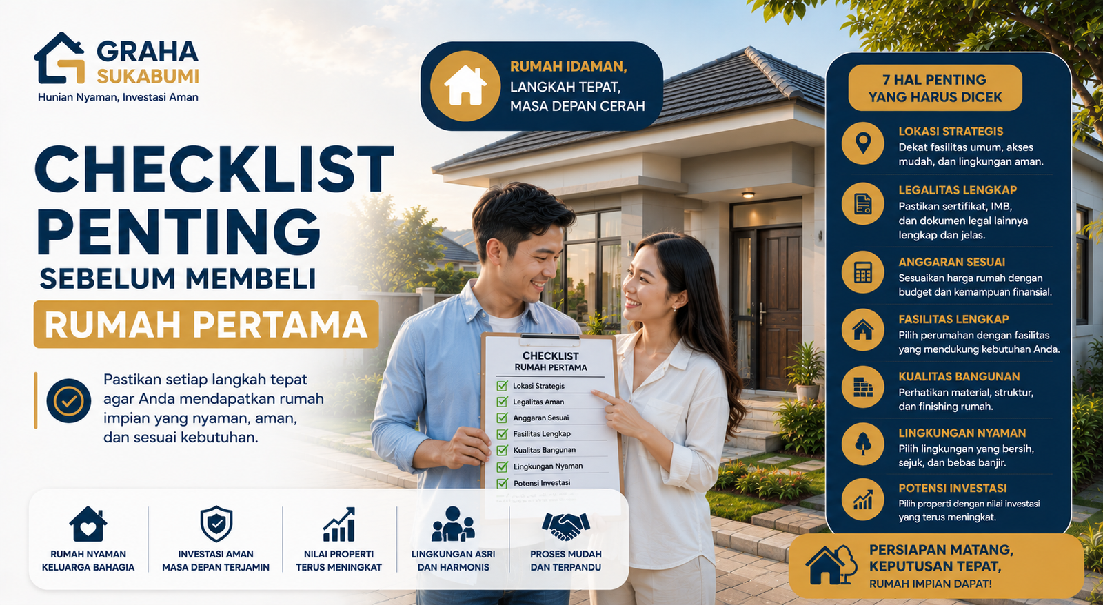 Read more about the article Checklist Penting Sebelum Membeli Rumah Pertama