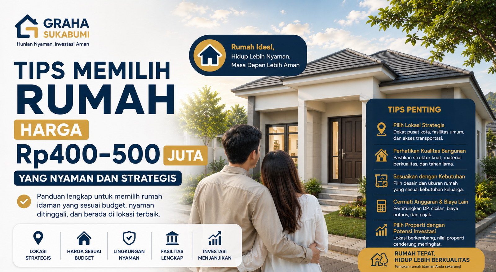 Read more about the article Tips Memilih Rumah Harga Rp400–500 Juta yang Nyaman dan Strategis